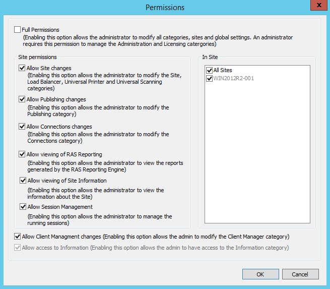 Configuring Administrator Accounts Permissions